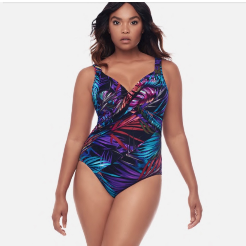 Miraclesuit Mystical Palms Revele one piece 6530219 Multi 8 NWT $188